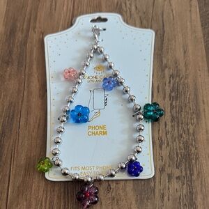 Colorful Flower Phone Charm